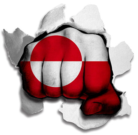 Fist Greenland Flag Logo vinyl decal